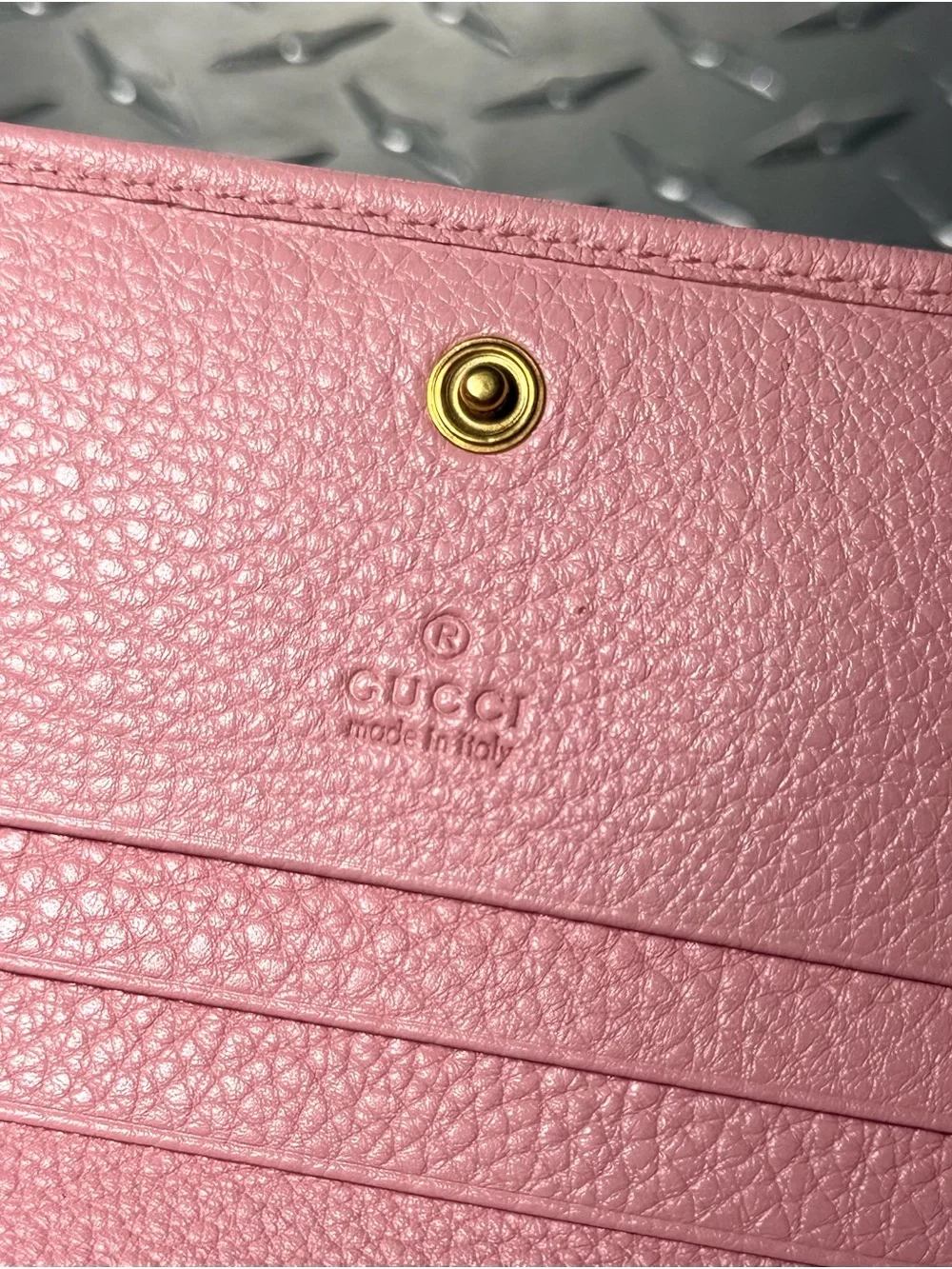 Gucci Diana Calfskin Bamboo Marmont Wallet in Pink - Picture 7 of 7